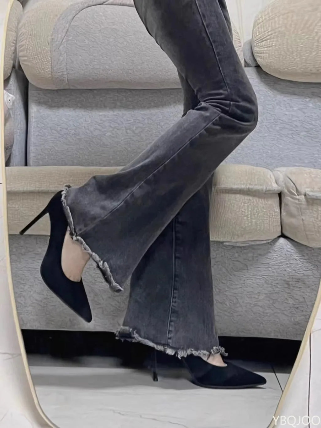 Sapato de salto alto elegantes pretos femininos