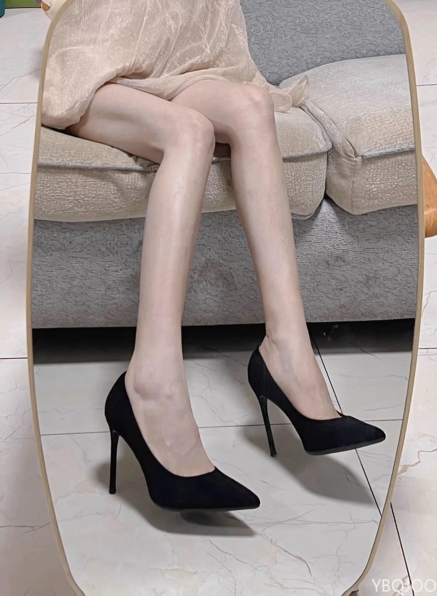 Sapato de salto alto elegantes pretos femininos